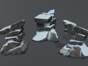 snow rock 3D 모델