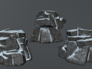 snow rock 3D 모델