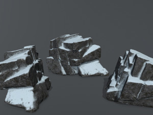 snow rock 3D 모델