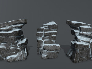 snow rock 3D 모델