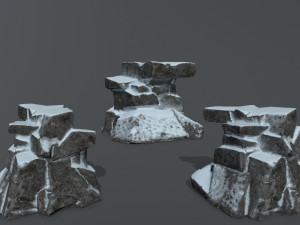 snow rock 3D 모델
