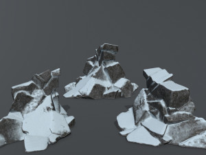 snow rock 3D 모델