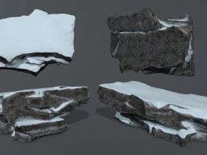snow rock 3D Model