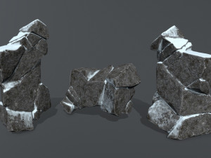 snow rock 3D 모델