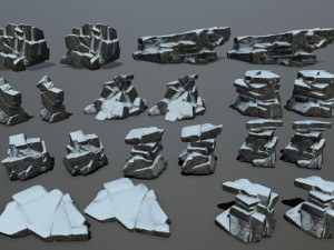 snow rock 3D 모델