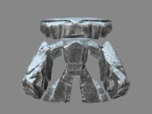 snow rock monster Modelo 3D