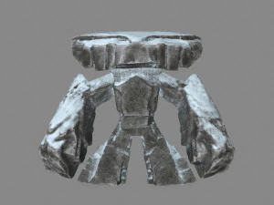 mostro di roccia di neve Modello 3D