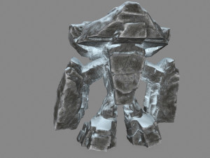 snow rock monster Modelo 3D