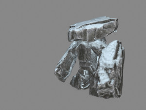 snow rock monster Modelo 3D