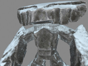 snow rock monster Modelo 3D