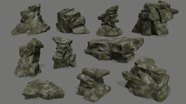rocks 3D Model .c4d .max .obj .3ds .fbx .stl .blend