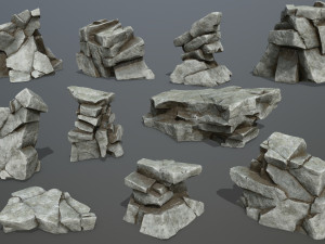 rocks 3D मॉडल