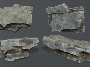 चट्टानों 3D मॉडल