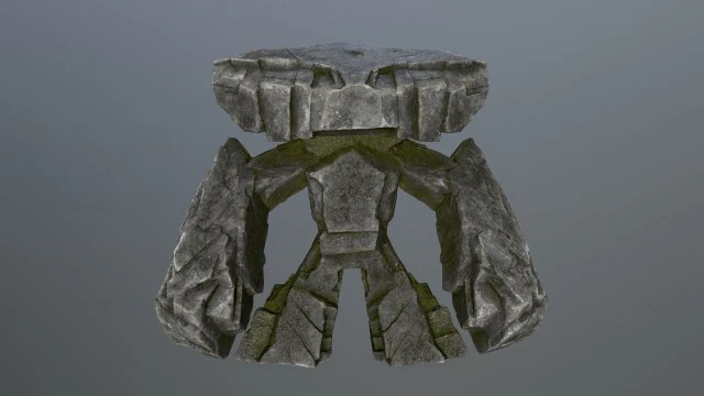 Rock Monster 3D Model .c4d .max .obj .3ds .fbx .stl .blend 