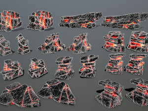Lava rocks Modelo 3D