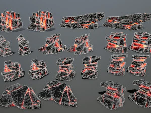 Lava rocks 3D Model