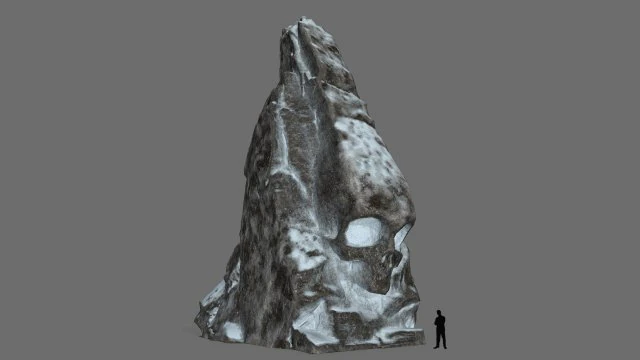 Skull rock 3D Model .c4d .max .obj .3ds .fbx .stl .blend 