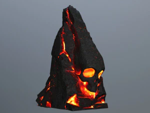 Lava skull rock 3D Model