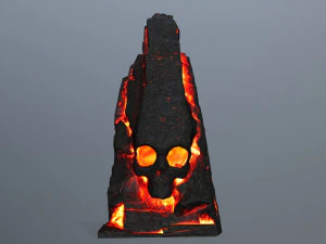 Lava skull rock 3D Model