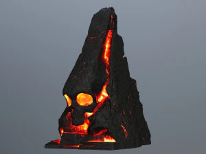 Lava skull rock 3D Model