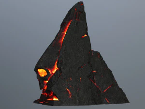 Lava skull rock 3D Model