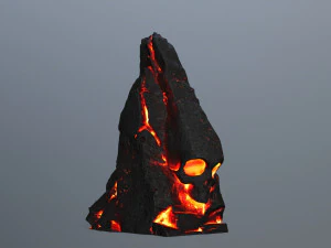 Lava skull rock 3D Model
