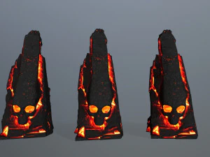 Lava skull rock 3D Model