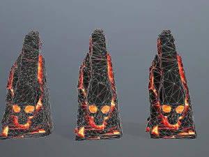 Lava skull rock 3D Model