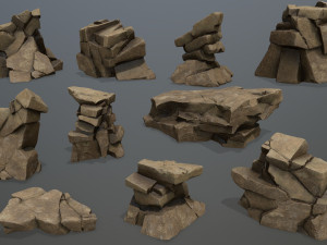 Desert rocks 3D 模型