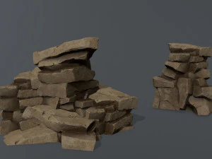 Desert rocks 3D Model