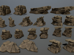 Desert rocks Modello 3D