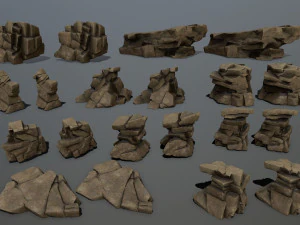 Desert rocks 3D Model