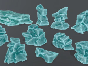 rocas de hielo Modelo 3D