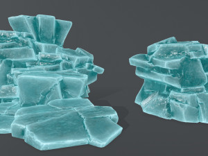 Ice rocks 3D Модель