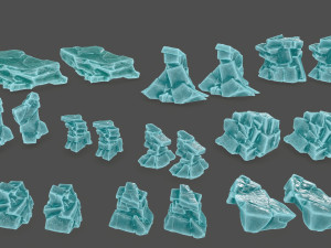 Ice rocks 3D Модель