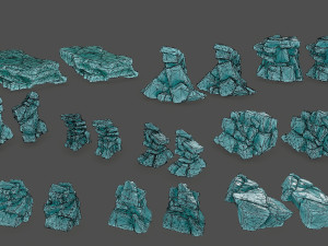 Ice rocks 3D Модель