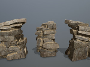 Desert rock set Modèle 3D