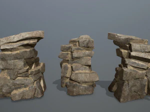 Desert rock set 3D Model