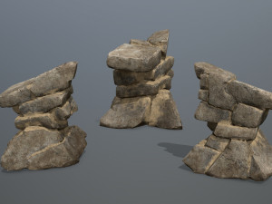Desert rock set Modèle 3D