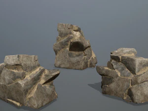 Desert rock set 3D Model
