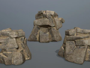 Desert rock set 3D Model