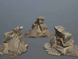 Desert rock set 3D Model