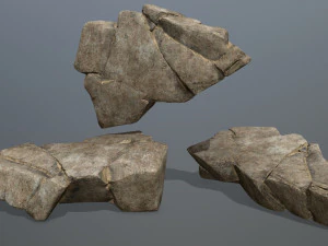 Desert rock set 3D Model