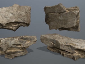 Desert rock set Modèle 3D