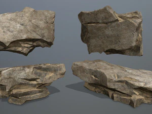 Desert rock set 3D Model