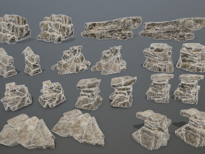 Desert rock set Modèle 3D