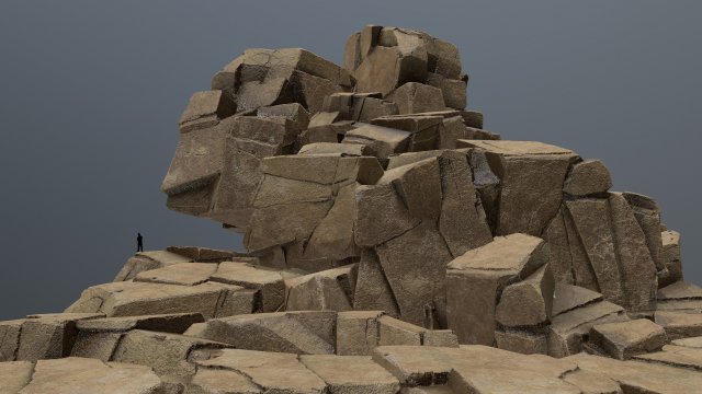 Desert rocks 3D Model .c4d .max .obj .3ds .fbx .stl .blend