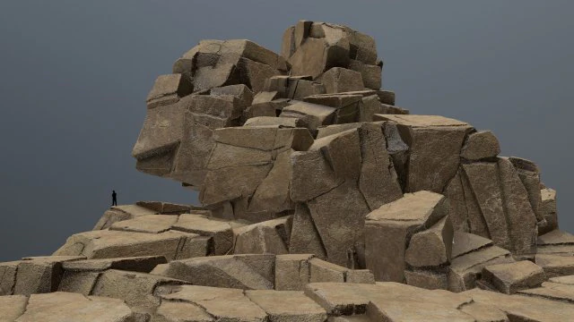 Desert rocks 3D Model .c4d .max .obj .3ds .fbx .stl .blend 