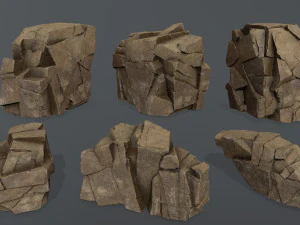Desert rocks 3D Model