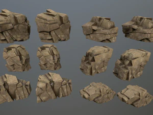 Desert rocks 3D Model